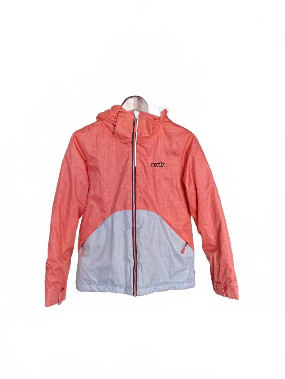 xmnt Coral Orange Grey Ski Jacket parka Size 12